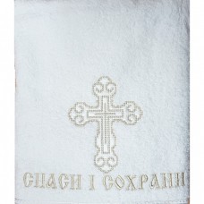 Крыжма-полотенце махровая Спаси і Сохрани- 3 золото, 140х70