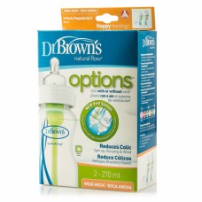 Бутылочка для кормления с широким горлышком 270 мл 2шт. Natural Flow®, Dr. Brown's