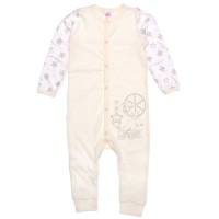 Сліп з відкритими ручками і ніжками Зірочки молочний, Татошка Сліп з відкритими ручками і ніжками Зірочки молочний, Татошка