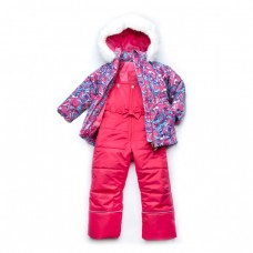 Комплект зимовий з мембранної тканини Art pink для дівчинки, Україна