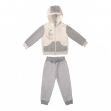 Спортивний костюм для дівчинки сірий з молочним 28239-20, Garden Baby
