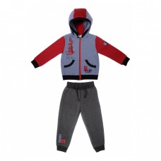 Спортивний костюм для хлопика сірий з червоним 28237-20, Garden Baby