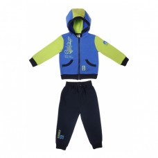 Спортивный костюм для мальчика синий с зеленым 28237-20, Garden Baby
