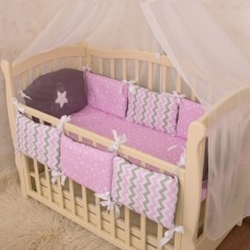 Защита для детской кроватки Звездочка розовая, Бетис