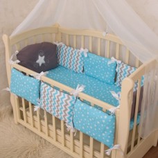 Защита для детской кроватки Звездочка голубая, Бетис
