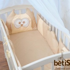 Захист для дитячого ліжечка Совенятко кавова, Бетіс