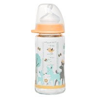 Бутылочка стеклянная с широким горлышком GIRL 240мл. система Actiflex 35064, NIP