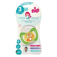 Пустушка силіконова Miss Dent №3 зелена 13-32мес. 31802, NIP