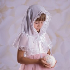 Церковна хустка-палантин Діва Марія білий для дітей, Бетіс