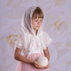 Церковна хустка-палантин Діва Марія молочний для дітей, Бетіс