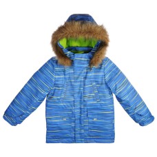 Куртка зимняя для мальчика 105550-63/33 голубая в полоску, Garden Baby
