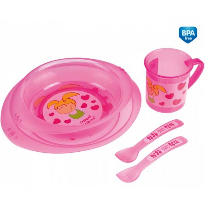 Набір посуду рожевий 4/405 Canpol Babies