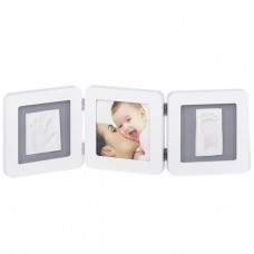 Подвійна рамочка Baby Art Double Print Frame WHITE & GREY