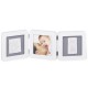 Двойная рамочка Baby Art Double Print Frame WHITE & GREY
