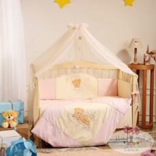 Комплект постельного белья 7 предметов Tiny Love розовый, Маленькая Соня
