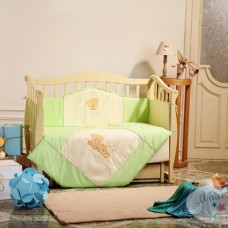 Комплект постельного белья 6 предметов Tiny Love зеленый, Маленькая Соня