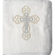 Крыжма-полотенце махровая с крестиками Модель-3 золото с серебром, Украина