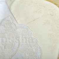 Крижма махрова з вишивкою IVORY, PUSHA