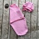 Тепла євро пелюшка кокон на липучках Капітоне рожева, 0-3 міс