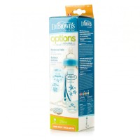 Подарунковий набір Dr. Brown's ™ Natural Flow® (пляшечка 270мл, пустушка 0-6, карабін) блакитний (WB91406)