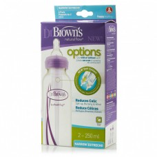 Пляшка для годування зі стандартним горлишком Natural Flow® 250 мл 2шт фіолетові Dr. Brown's