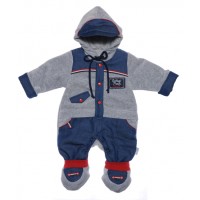 Комбинезон  Джинс  10221-01/26 серый с синим, Garden Baby