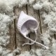 Зимняя вязаная шапочка 0-3мес., цвет белый, Украина