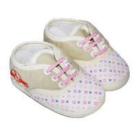 Пинетки текстильные Машинка в коробке 160231 бежевые, Турция