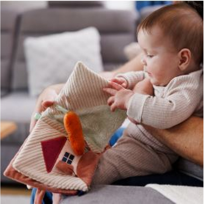 М’яка сенсорна книжечка Babyono Rabbit Karo 0+