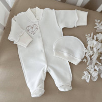 Теплий чоловічок Серденько молочний