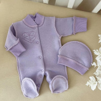 Теплий чоловічок Серденько фіолетовий