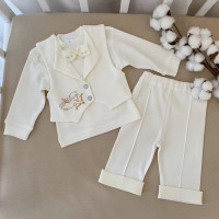 Костюм Мини Босс-2 с длинным рукавом молочный, Бетис