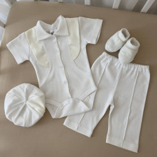 Костюм для хлопчика Святковий-3 короткий рукав молочний, Бетіс