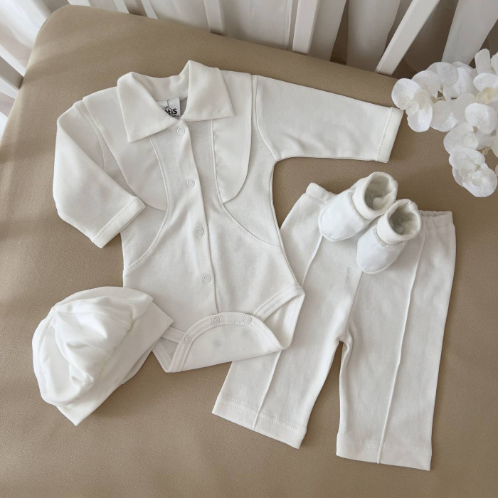 Костюм для мальчика Святковий-3 с длинным рукавом молочный, Бетис