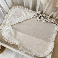 Крыжма для крещения Жасмин-2 75х90 муслин молочная