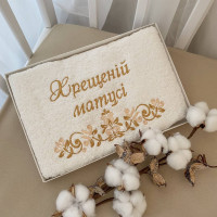 Рушник Хрещеній матусі 40х75 молочний, Бетіс