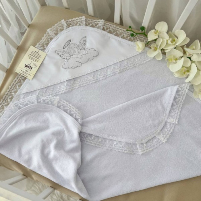 Крыжма махровая для крещения Небесний оберіг 75х90 белая