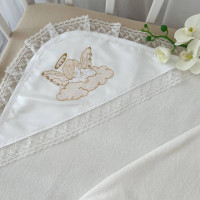 Крыжма махровая Небесний оберіг 75х90 молочная