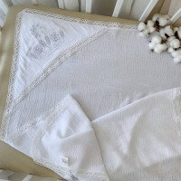 Муслінова крижма Голд, білий