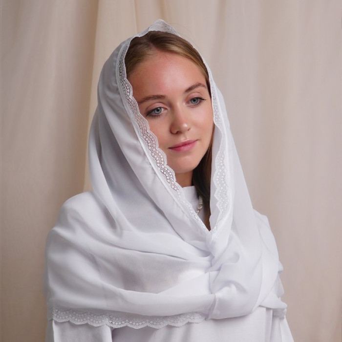 Церковна хустка Ніжність білий Церковна хустка Ніжність білий