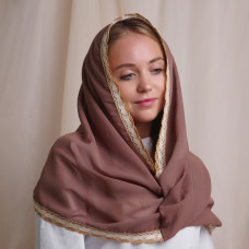 Церковный платок-снуд Мокка шоколад, Бетис