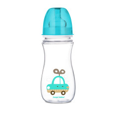 Антиколікова пляшечка з широким горлом  Кольорові звірята  300мл EasyStart, Canpol babies