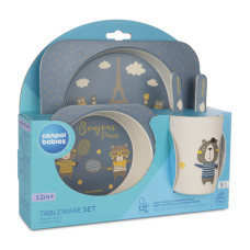 Набор посуды Canpol babies BONJOUR PARIS синий