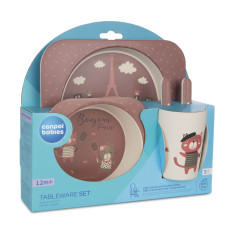 Набор посуды Canpol babies BONJOUR PARIS красный