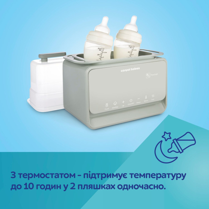Подогреватель и стерилизатор Canpol babies 7в1 с терморегулятором и подсветкой