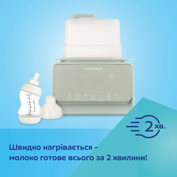 Подогреватель и стерилизатор Canpol babies 7в1 с терморегулятором и подсветкой
