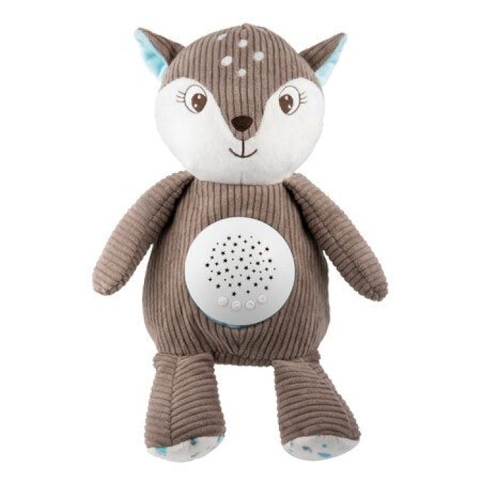 Мягкая музыкальная игрушка с проектором Canpol Babies «Оленёнок» коричневая