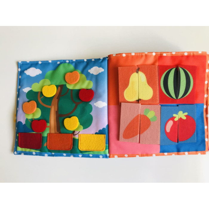 Текстильна (фетрова) книжечка для немовлят Сонечко