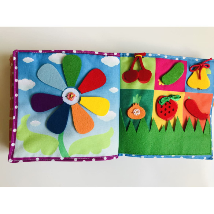 Текстильна (фетрова) книжечка для немовлят Сонечко