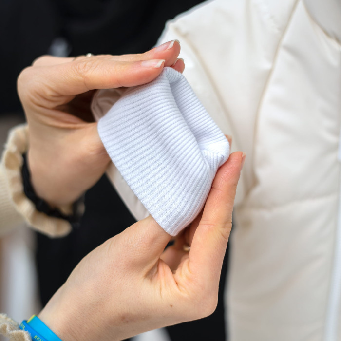 Дитячий демісезонний комбінезон Еклер молочний